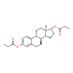 ChemSpider 2D Image | (8alpha,9beta,13alpha,14beta,17alpha)-Estra-1(10),2,4-triene-3,17-diyl dipropanoate | C24H32O4