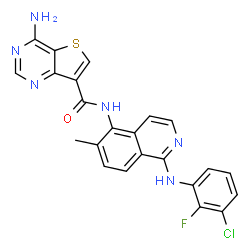 ChemSpider 2D Image | Belvarafenib | C23H16ClFN6OS