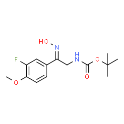 ChemSpider 2D Image | 2-Methyl-2-propanyl [(2E)-2-(3-fluoro-4-methoxyphenyl)-2-(hydroxyimino)ethyl]carbamate | C14H19FN2O4