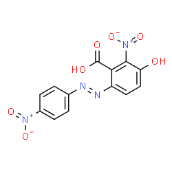 ChemSpider 2D Image | 3-Hydroxy-2-nitro-6-[(E)-(4-nitrophenyl)diazenyl]benzoic acid | C13H8N4O7
