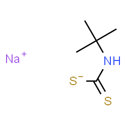 ChemSpider 2D Image | Sodium (2-methyl-2-propanyl)carbamodithioate | C5H10NNaS2