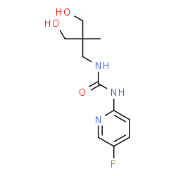 ChemSpider 2D Image | 1-(5-Fluoro-2-pyridinyl)-3-[3-hydroxy-2-(hydroxymethyl)-2-methylpropyl]urea | C11H16FN3O3