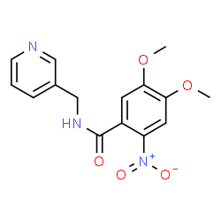ChemSpider 2D Image | 4,5-Dimethoxy-2-nitro-N-(3-pyridinylmethyl)benzamide | C15H15N3O5