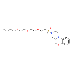 ChemSpider 2D Image | 1-({2-[2-(2-Butoxyethoxy)ethoxy]ethyl}sulfonyl)-4-(2-methoxyphenyl)piperazine | C21H36N2O6S