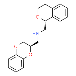 ChemSpider 2D Image | 1-[(2R)-2,3-Dihydro-1,4-benzodioxin-2-yl]-N-[(1R)-3,4-dihydro-1H-isochromen-1-ylmethyl]methanamine | C19H21NO3