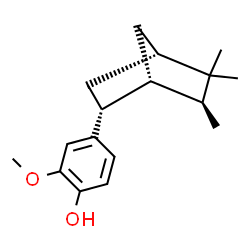 ChemSpider 2D Image | 2-Methoxy-4-[(1R,2R,4S,6S)-5,5,6-trimethylbicyclo[2.2.1]hept-2-yl]phenol | C17H24O2