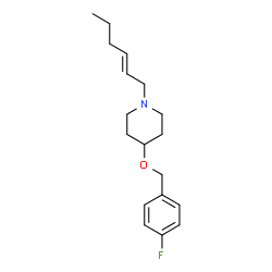 ChemSpider 2D Image | 4-[(4-Fluorobenzyl)oxy]-1-[(2E)-2-hexen-1-yl]piperidine | C18H26FNO