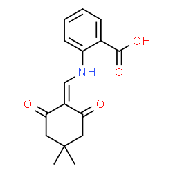 ChemSpider 2D Image | 2-{[(4,4-Dimethyl-2,6-dioxocyclohexylidene)methyl]amino}benzoic acid | C16H17NO4