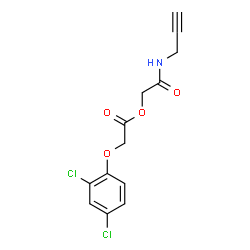 ChemSpider 2D Image | 2-Oxo-2-(2-propyn-1-ylamino)ethyl (2,4-dichlorophenoxy)acetate | C13H11Cl2NO4