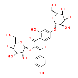 ChemSpider 2D Image | Kaempferol 3,7-diglucoside | C27H30O16