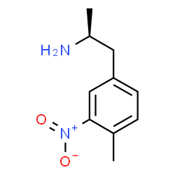 ChemSpider 2D Image | (2S)-1-(4-Methyl-3-nitrophenyl)-2-propanamine | C10H14N2O2