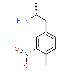 ChemSpider 2D Image | (2R)-1-(4-Methyl-3-nitrophenyl)-2-propanamine | C10H14N2O2