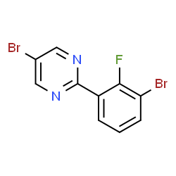ChemSpider 2D Image | 5-Bromo-2-(3-bromo-2-fluorophenyl)pyrimidine | C10H5Br2FN2