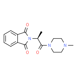 ChemSpider 2D Image | 2-[(2S)-1-(4-Methyl-1-piperazinyl)-1-oxo-2-propanyl]-1H-isoindole-1,3(2H)-dione | C16H19N3O3
