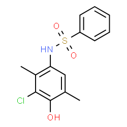 ChemSpider 2D Image | N-(3-Chloro-4-hydroxy-2,5-dimethylphenyl)benzenesulfonamide | C14H14ClNO3S