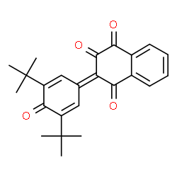 ChemSpider 2D Image | 3-[3,5-Bis(2-methyl-2-propanyl)-4-oxo-2,5-cyclohexadien-1-ylidene]-1,2,4(3H)-naphthalenetrione | C24H24O4