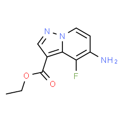 ChemSpider 2D Image | Ethyl 5-amino-4-fluoropyrazolo[1,5-a]pyridine-3-carboxylate | C10H10FN3O2