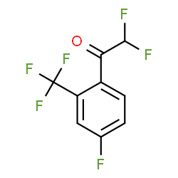 ChemSpider 2D Image | 2,2-Difluoro-1-[4-fluoro-2-(trifluoromethyl)phenyl]ethanone | C9H4F6O