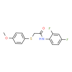 ChemSpider 2D Image | N-(2,4-Difluorophenyl)-2-[(4-methoxyphenyl)sulfanyl]acetamide | C15H13F2NO2S