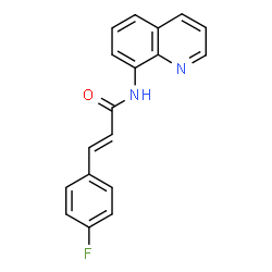 ChemSpider 2D Image | (2E)-3-(4-Fluorophenyl)-N-(8-quinolinyl)acrylamide | C18H13FN2O