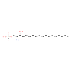 ChemSpider 2D Image | (3R,4E)-2-Amino-3-hydroxy-4-octadecen-1-yl dihydrogen phosphate | C18H38NO5P