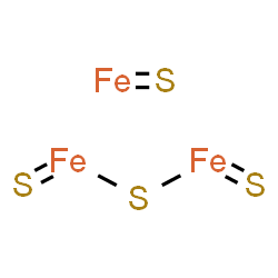 ChemSpider 2D Image | mu-Sulfide(dithioxo)diiron - thioxoiron (1:1) | Fe3S4
