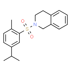 ChemSpider 2D Image | 2-[(5-Isopropyl-2-methylphenyl)sulfonyl]-1,2,3,4-tetrahydroisoquinoline | C19H23NO2S