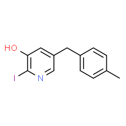 ChemSpider 2D Image | 2-Iodo-5-(4-methylbenzyl)-3-pyridinol | C13H12INO