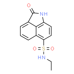 ChemSpider 2D Image | N-Ethyl-2-oxo-1,2-dihydrobenzo[cd]indole-6-sulfonamide | C13H12N2O3S