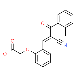 ChemSpider 2D Image | {2-[(1E)-2-Cyano-3-(2-methylphenyl)-3-oxo-1-propen-1-yl]phenoxy}acetate | C19H14NO4