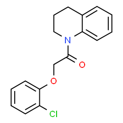 ChemSpider 2D Image | 2-(2-Chlorophenoxy)-1-(3,4-dihydro-1(2H)-quinolinyl)ethanone | C17H16ClNO2