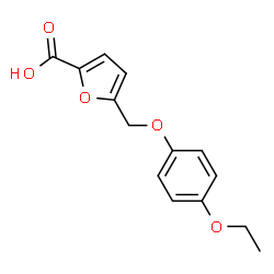 ChemSpider 2D Image | 5-[(4-Ethoxyphenoxy)methyl]-2-furoic acid | C14H14O5