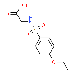 ChemSpider 2D Image | N-[(4-Ethoxyphenyl)sulfonyl]glycine | C10H13NO5S
