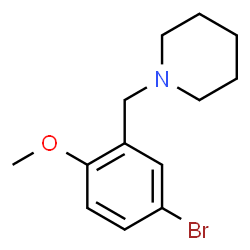 ChemSpider 2D Image | 1-(5-Bromo-2-methoxybenzyl)piperidine | C13H18BrNO