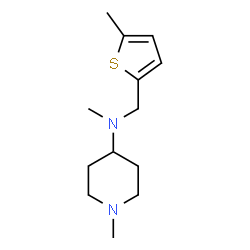 ChemSpider 2D Image | N,1-Dimethyl-N-[(5-methyl-2-thienyl)methyl]-4-piperidinamine | C13H22N2S