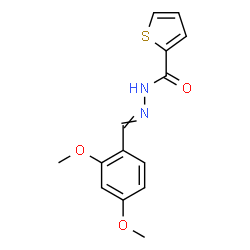 ChemSpider 2D Image | N'-(2,4-Dimethoxybenzylidene)-2-thiophenecarbohydrazide | C14H14N2O3S