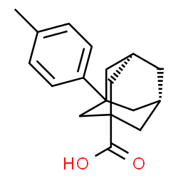 ChemSpider 2D Image | (5R,7S)-3-(4-Methylphenyl)-1-adamantanecarboxylic acid | C18H22O2