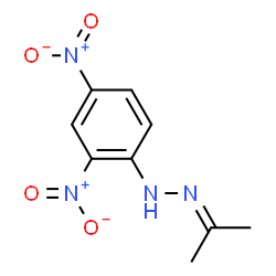 ChemSpider 2D Image | Acetone 2,4-(dinitrophenyl)hydrazone | C9H10N4O4