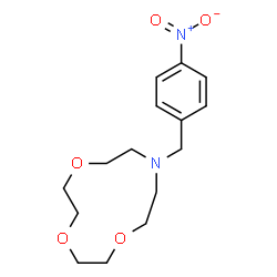ChemSpider 2D Image | 10-(4-Nitrobenzyl)-1,4,7-trioxa-10-azacyclododecane | C15H22N2O5
