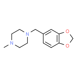 ChemSpider 2D Image | 1-(1,3-Benzodioxol-5-ylmethyl)-4-methylpiperazine | C13H18N2O2