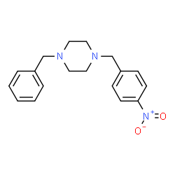 ChemSpider 2D Image | 1-benzyl-4-(4-nitrobenzyl)piperazine | C18H21N3O2