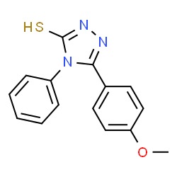 ChemSpider 2D Image | 5-(4-methoxyphenyl)-4-phenyl-2H-1,2,4-triazole-3-thione | C15H13N3OS