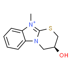 ChemSpider 2D Image | (3S)-3-Hydroxy-10-methyl-3,4-dihydro-2H-[1,3]thiazino[3,2-a]benzimidazol-10-ium | C11H13N2OS