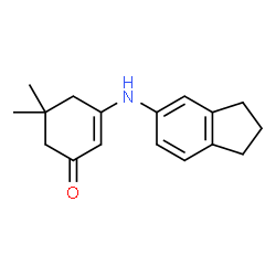 ChemSpider 2D Image | 3-(Indan-5-ylamino)-5,5-dimethyl-cyclohex-2-enone | C17H21NO