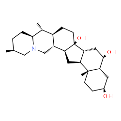 ChemSpider 2D Image | (3beta,6beta,14beta)-Cevane-3,6,14-triol | C27H45NO3