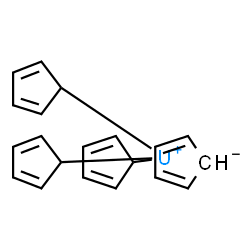 ChemSpider 2D Image | Tri-2,4-cyclopentadien-1-yluranium(1+) 2,4-cyclopentadienide | C20H20U