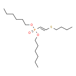 ChemSpider 2D Image | Dihexyl [(E)-2-(butylsulfanyl)vinyl]phosphonate | C18H37O3PS