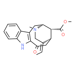 ChemSpider 2D Image | Methyl (16R,19Z)-3-oxovobasan-17-oate | C21H24N2O3