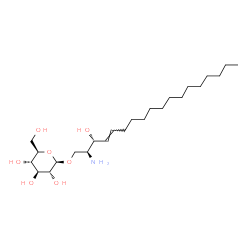 ChemSpider 2D Image | (2S,3R,4E)-2-Amino-3-hydroxy-4-octadecen-1-yl beta-D-glucopyranoside | C24H47NO7