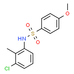 ChemSpider 2D Image | N-(3-Chloro-2-methylphenyl)-4-methoxybenzenesulfonamide | C14H14ClNO3S